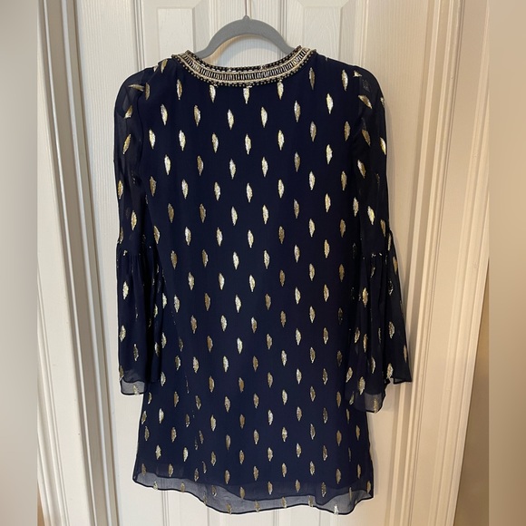 Lilly Pulitzer Amory Silk Dress in True Navy EUC - Picture 4 of 4